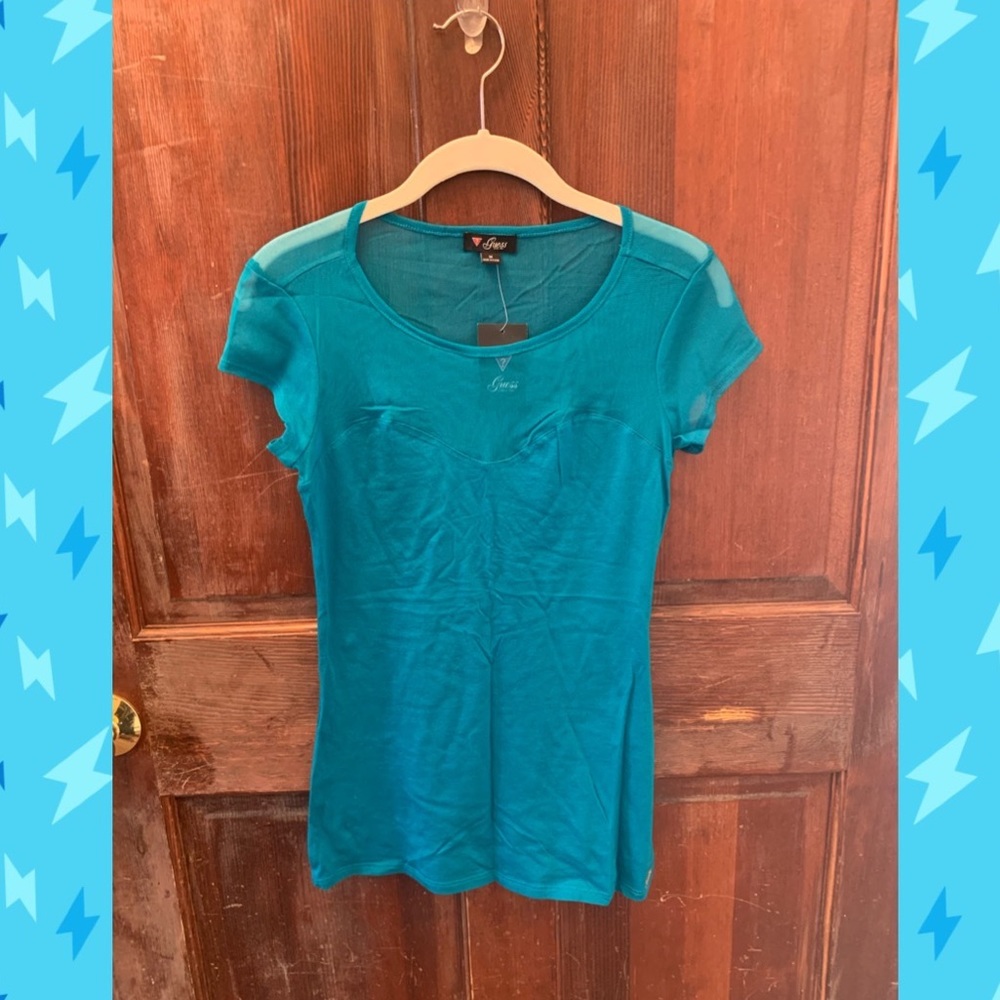 Guess Short sleeve top with mesh